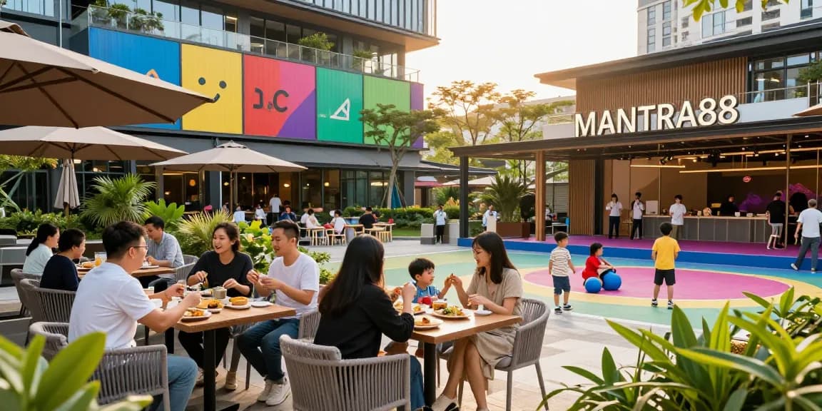 Experience MANTRA88's vibrant commercial entertainment spaces for families.