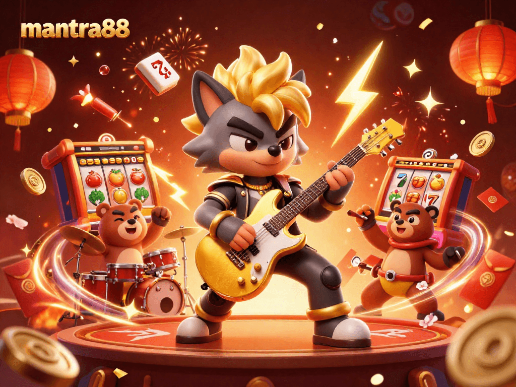 Experience the excitement of mantra88 gaming with vibrant characters and dynamic casino elements.