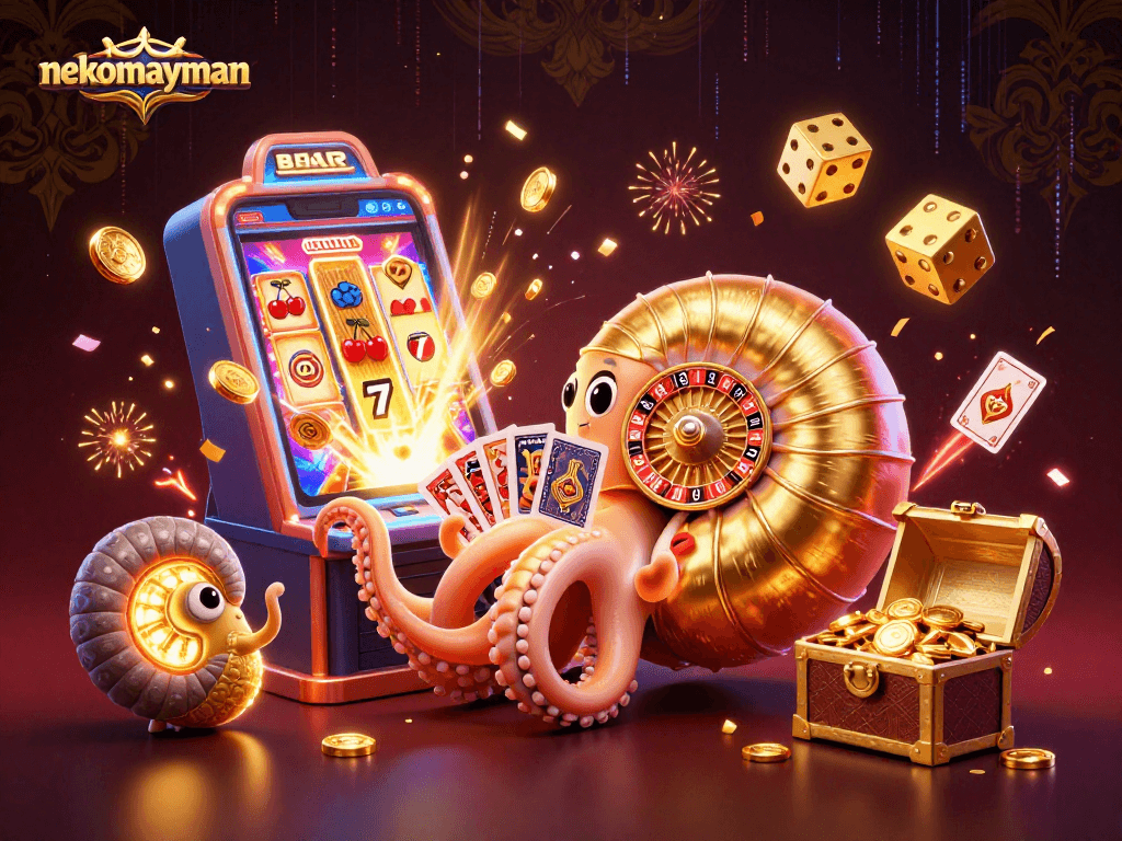 Experience the thrilling nekomayman adventure with a vibrant display of casino games and jackpot excitement.