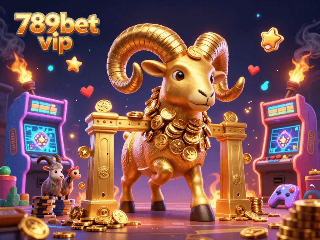 Experience thrilling gameplay with the 789bet vip golden ram charging through a vibrant 3D casino scene.