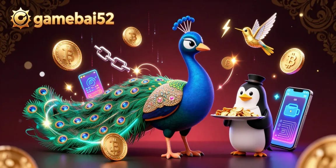 Play thrilling casino games at gamebai52 with an aristocratic atmosphere and vibrant crypto elements.