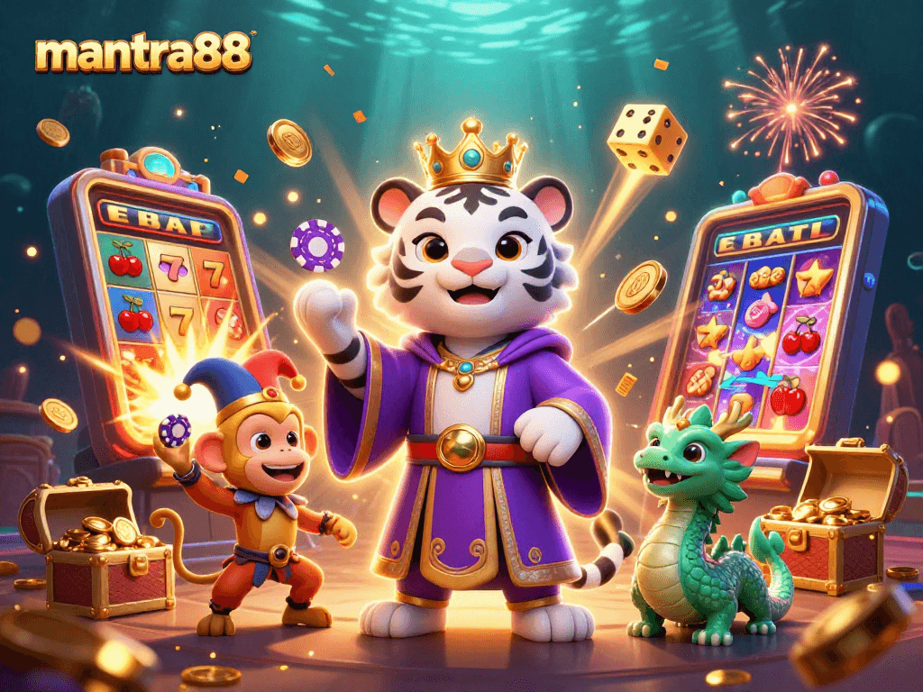 Engage with mantra88 and win big in this thrilling online casino experience featuring vibrant characters and dynamic games.