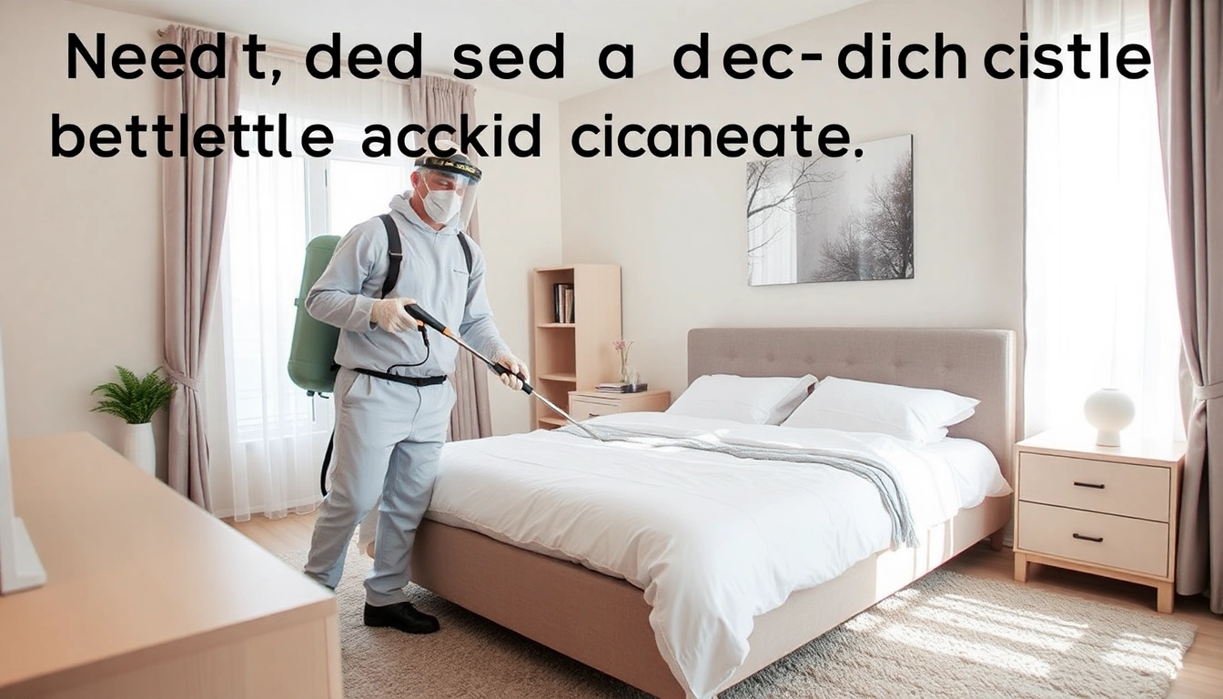 Implement effective bed bug pest control in a clean and modern bedroom environment.