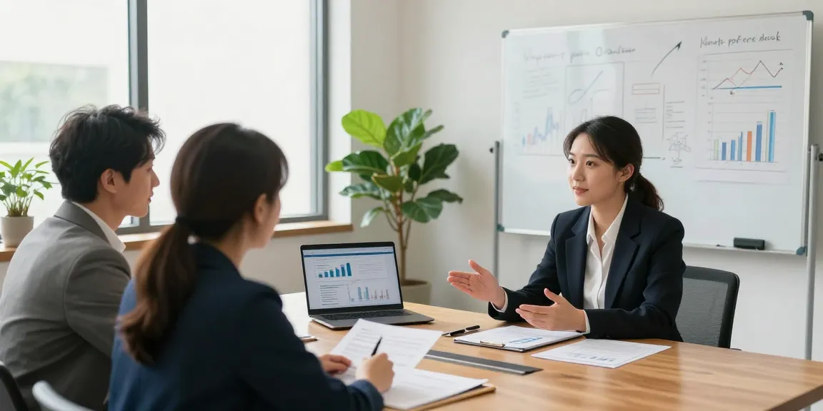 Couple receiving Financial Advice Gold Coast in a bright meeting room.