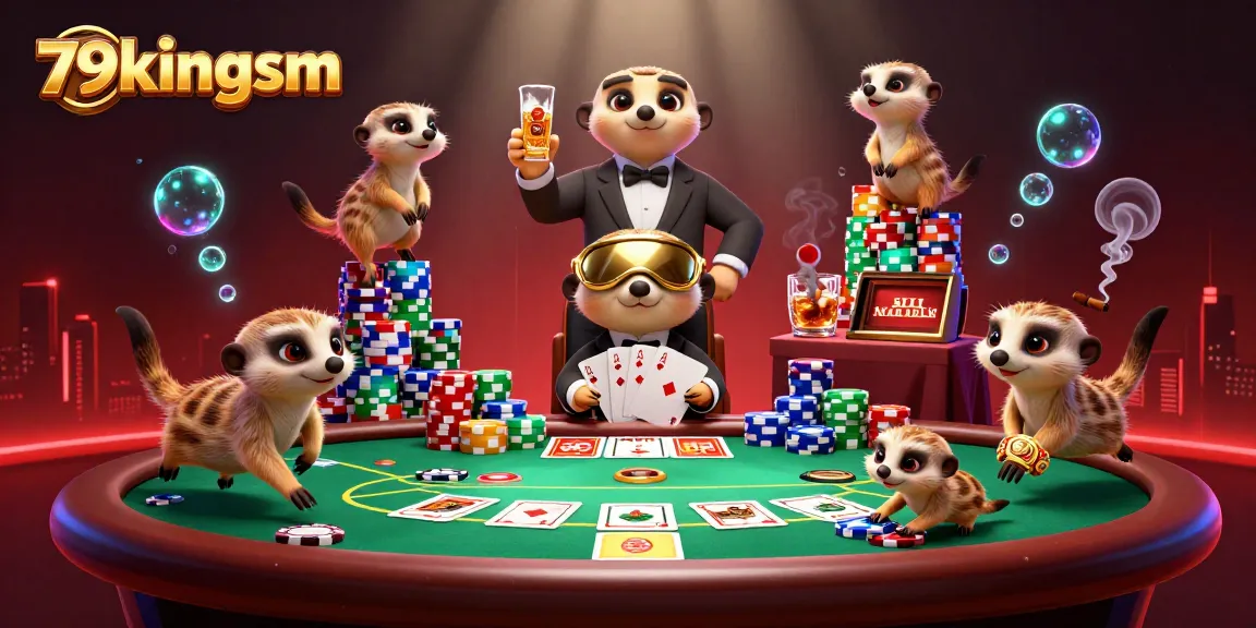 Experience the thrill of 79kingsm as meerkats expertly manage a vibrant casino scene.