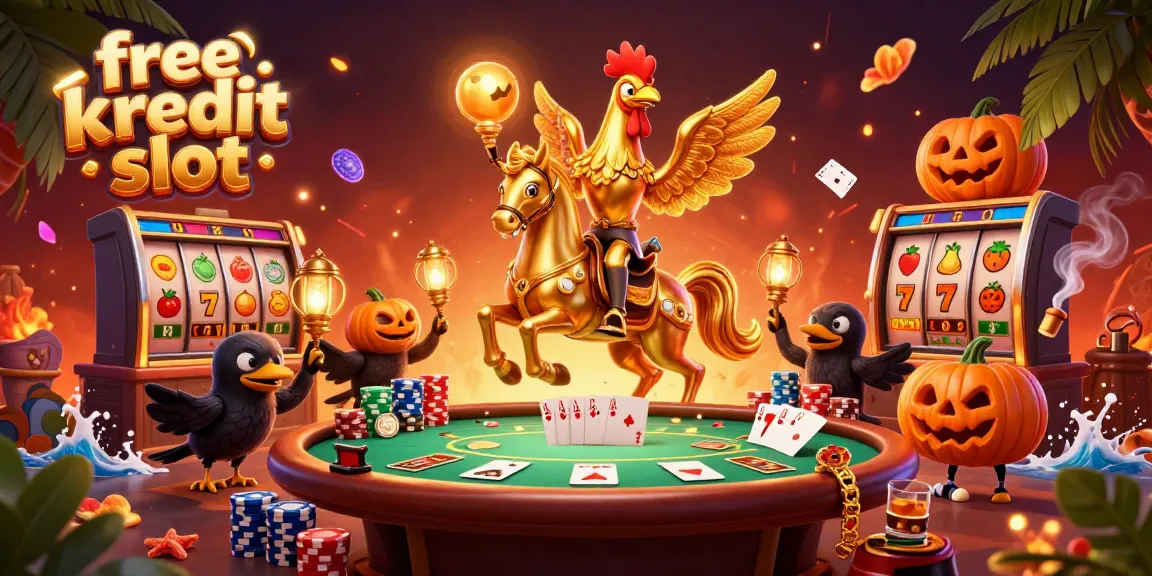 Experience thrilling gameplay with free kredit slot featuring vibrant casino elements and unique characters.