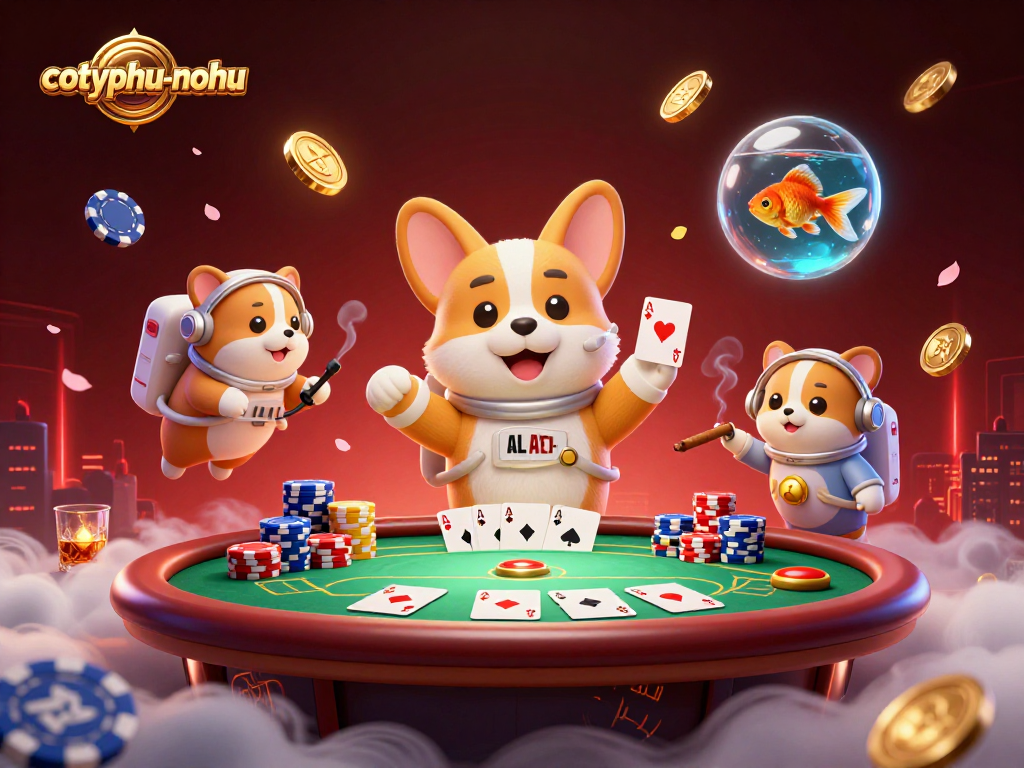 Engage in thrilling gameplay at cotyphu-nohu with immersive casino elements in a vibrant scene.