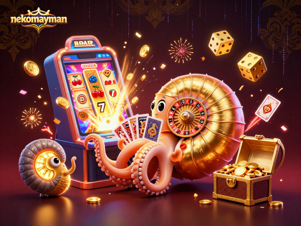 Experience the thrilling nekomayman adventure with a vibrant display of casino games and jackpot excitement.