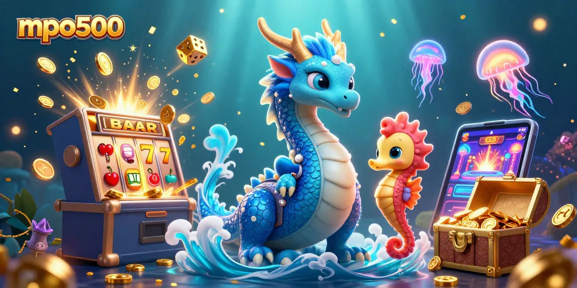 Engage with mpo500's thrilling gaming experience, featuring a vibrant underwater casino adventure.