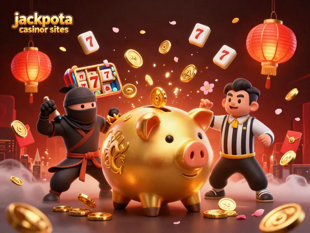 Engage with exciting games at jackpota casino sister sites featuring a dynamic 3D cartoon wrestling scene.