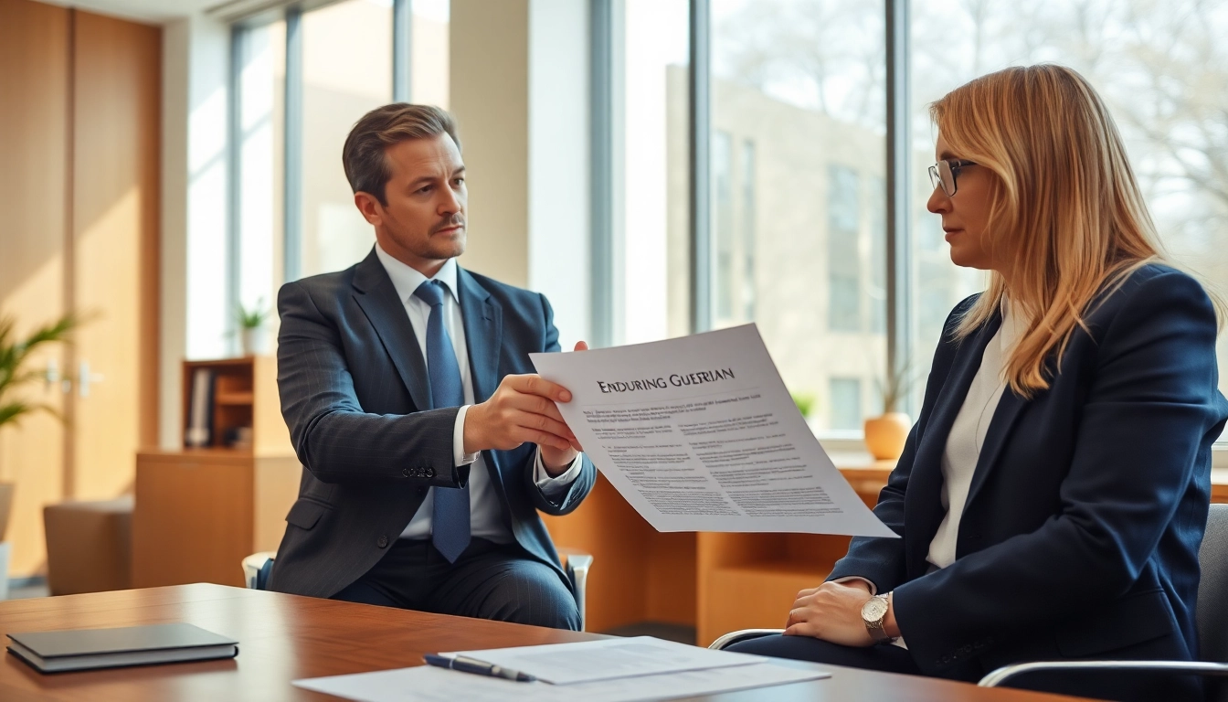 Understanding Enduring Guardian responsibilities in a professional consultation environment.