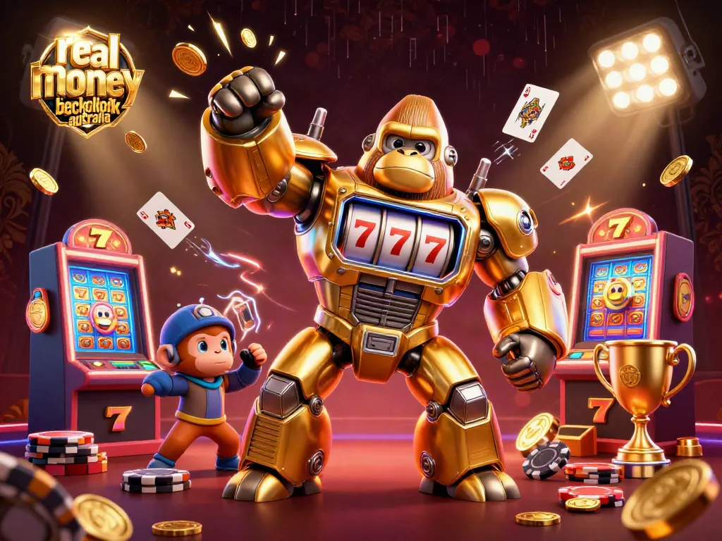 Experience the thrill of real money blackjack Australia with captivating 3D characters and dynamic casino elements.