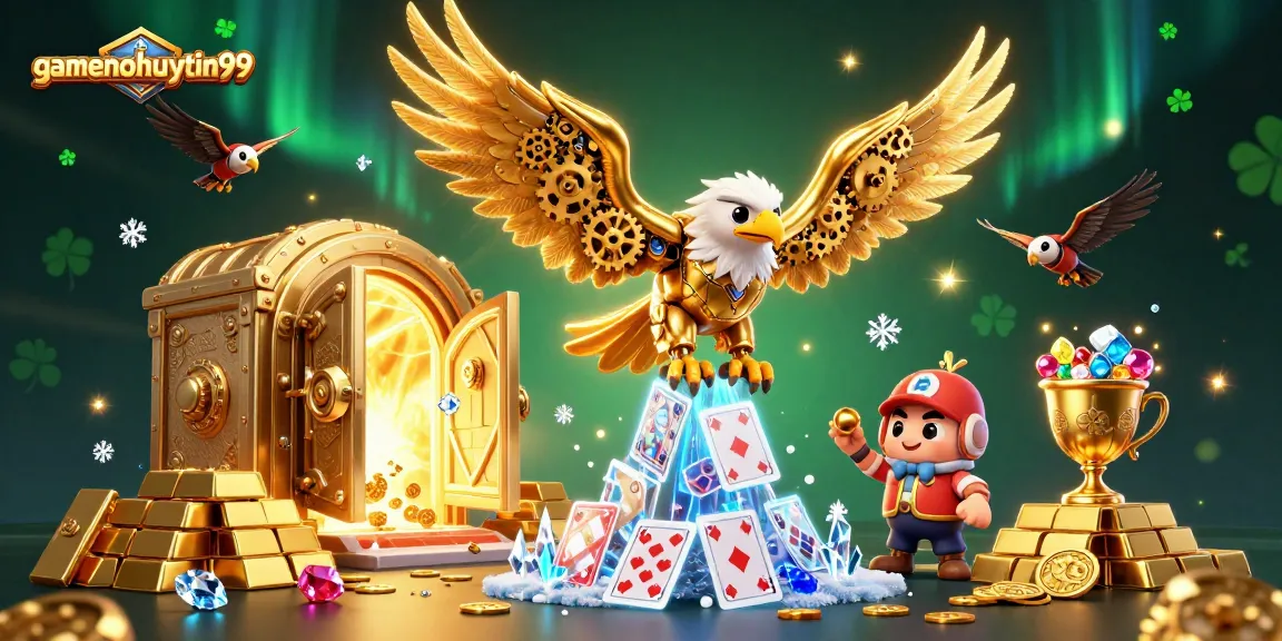 Experience gaming excitement with gamenohuuytin99's immersive golden eagle and treasures.