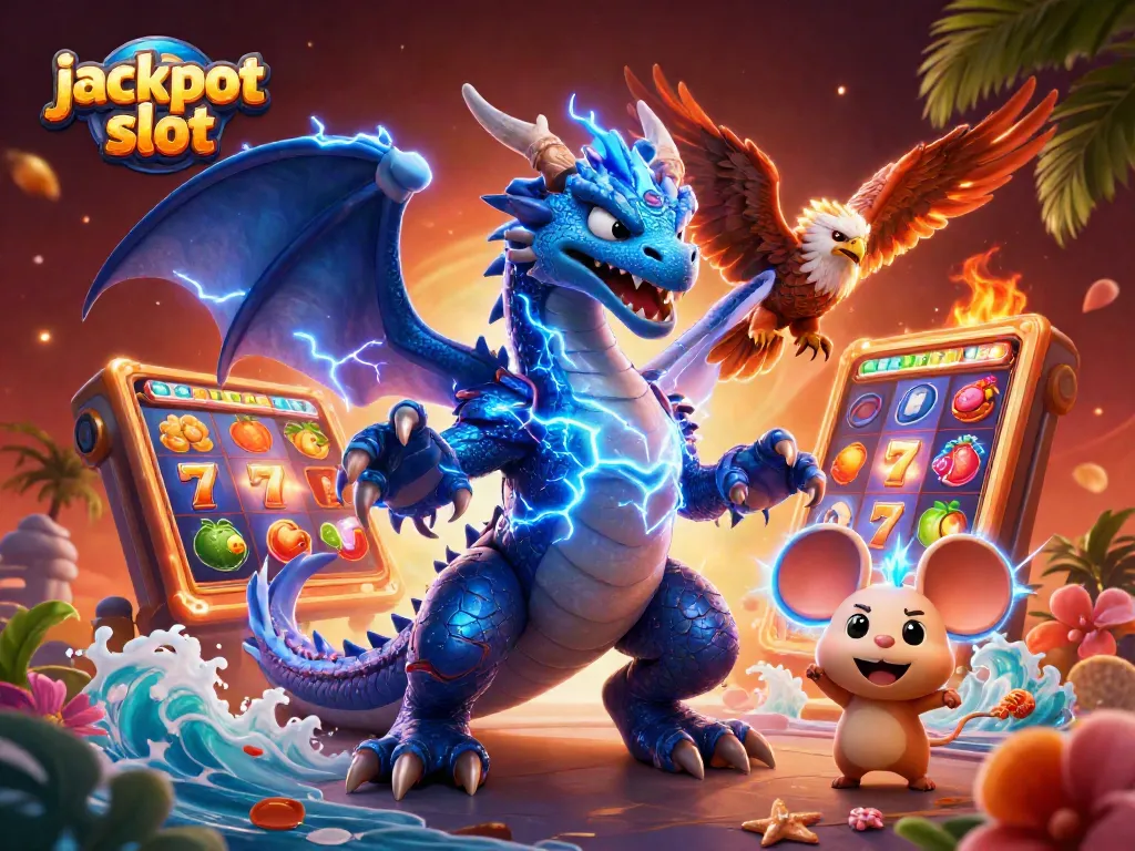 Experience thrilling jackpot slot action with vibrant characters and dynamic game elements