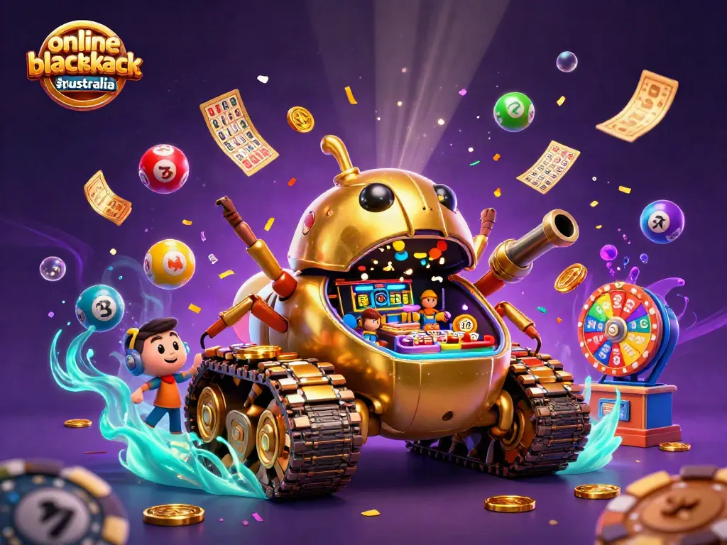 Engage with the thrilling atmosphere of online blackjack sites Australia featuring a vibrant 3D casino tank.
