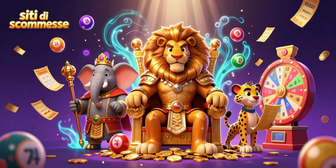 Scommetti sui siti di scommesse con personaggi che rappresentano la giungla in un'illustrazione 3D vivace.