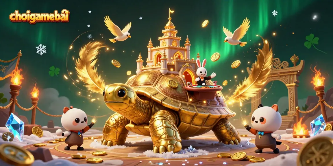 Experience the excitement of choigamebai with golden tortoise casino, a dynamic illustration.