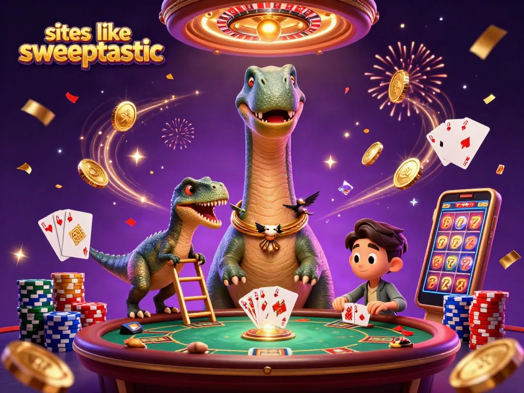 Spin and win at sites like sweeptastic with casino-themed fun and dynamic characters!