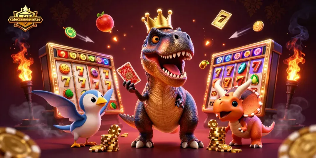 Experience exciting gameplay at cafecasinosistersites with friendly characters in a vibrant casino setting.