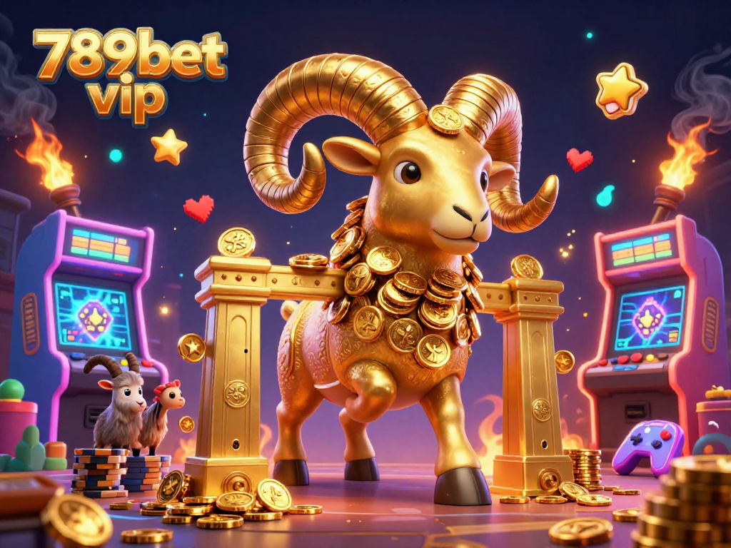 Experience thrilling gameplay with the 789bet vip golden ram charging through a vibrant 3D casino scene.