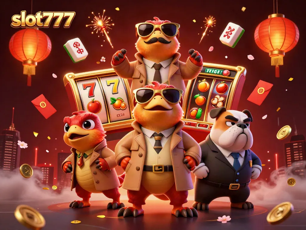 Menangkan hadiah di slot777 dengan raja slot dalam suasana kasino yang meriah.