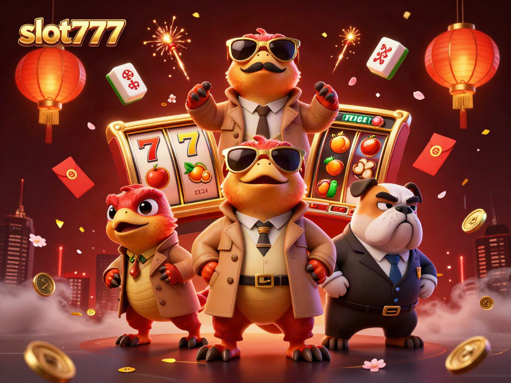 Menangkan hadiah di slot777 dengan raja slot dalam suasana kasino yang meriah.