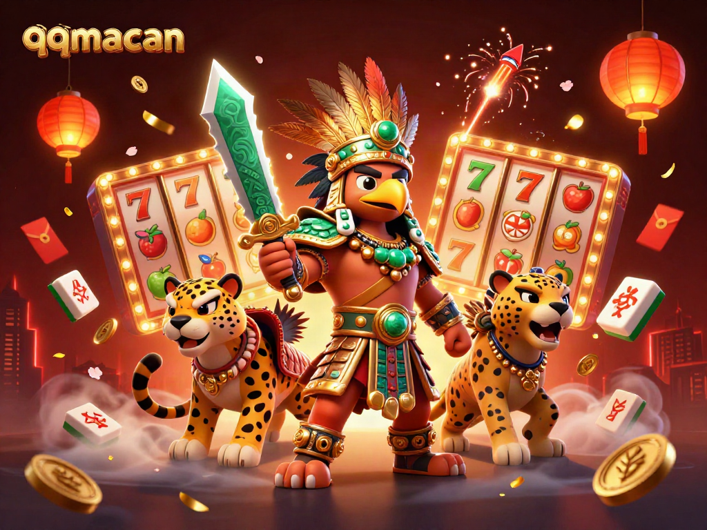 Experience thrilling jackpots with qqmacan's vibrant slot reels and dynamic characters.
