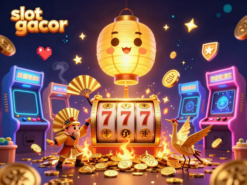 Experience exciting gameplay in a vibrant slot gacor scene with golden elements and game symbols.