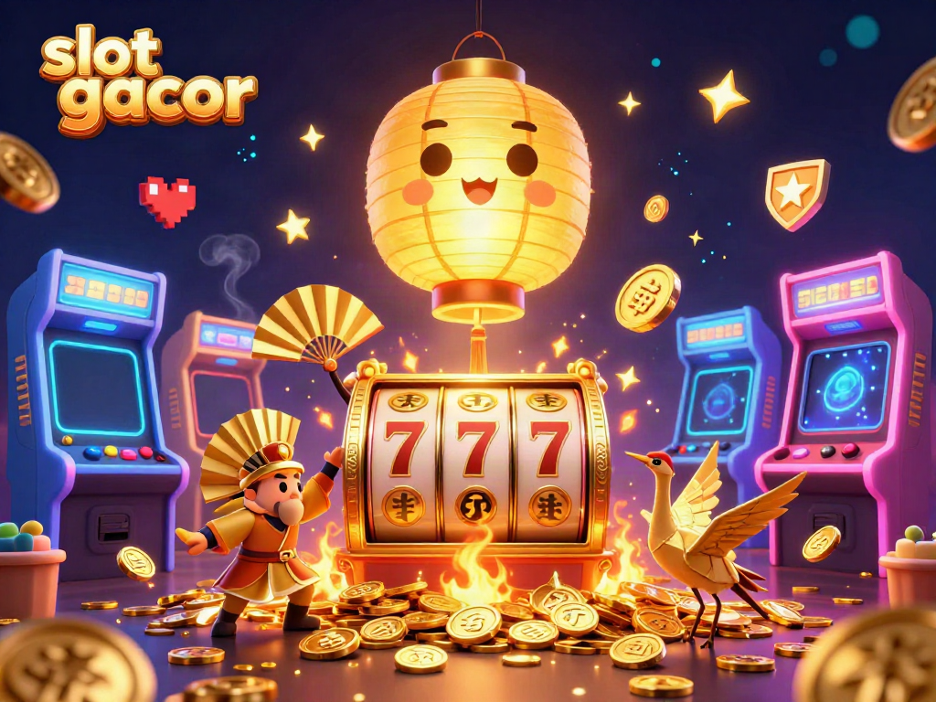 Experience exciting gameplay in a vibrant slot gacor scene with golden elements and game symbols.