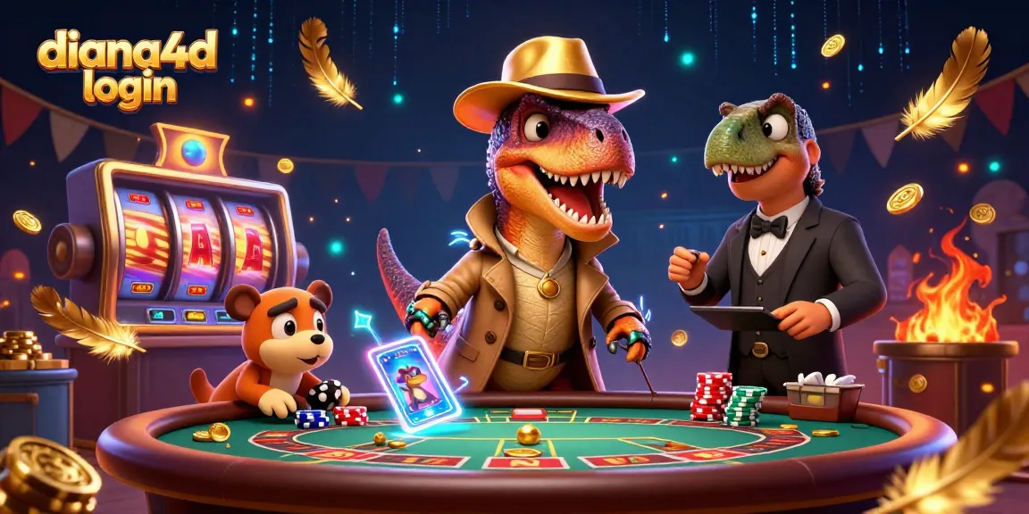 Experience the excitement of gaming with diana4d login at the blackjack table, featuring vibrant 3D characters.