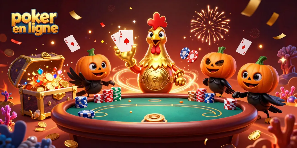 Jouez au poker en ligne avec une main royale entourée de jetons colorés et d'une ambiance dynamique remplie d'énergie.
