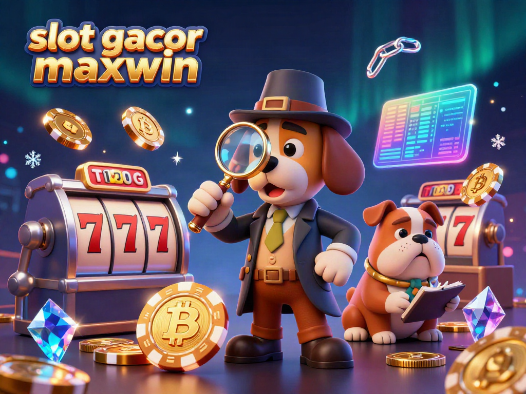 Engage with slot gacor maxwin as a detective duo uncovers winning slots amid vibrant casino elements.