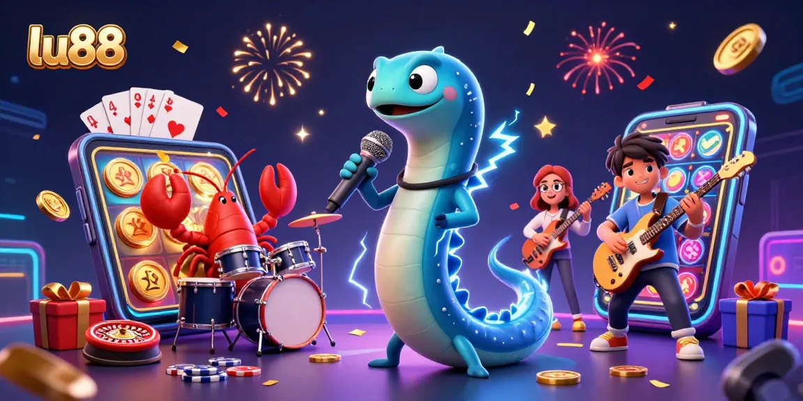 lu88 gamers enjoy underwater excitement in a vibrant 3D casino illustration with dynamic elements