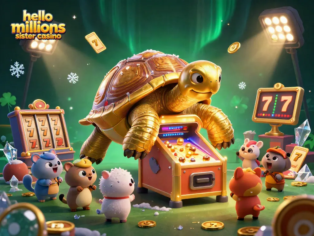 Experience the excitement of hello millions sister casino in this lively 3D illustration featuring various engaging games.