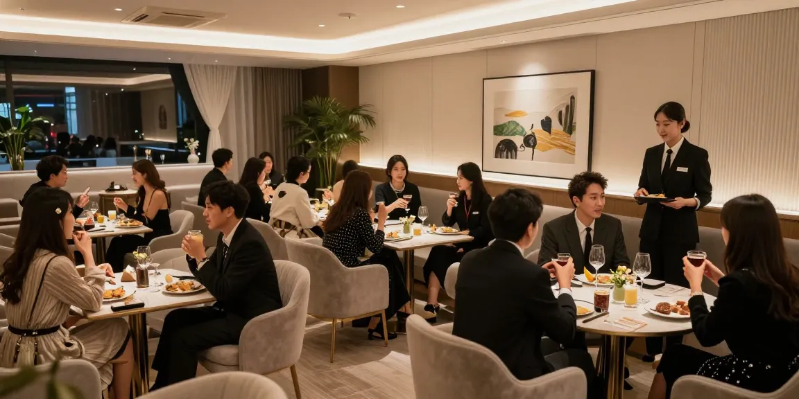 강남 구구단의 고급스러운 분위기와 프라이빗 룸이 돋보이는 장면
