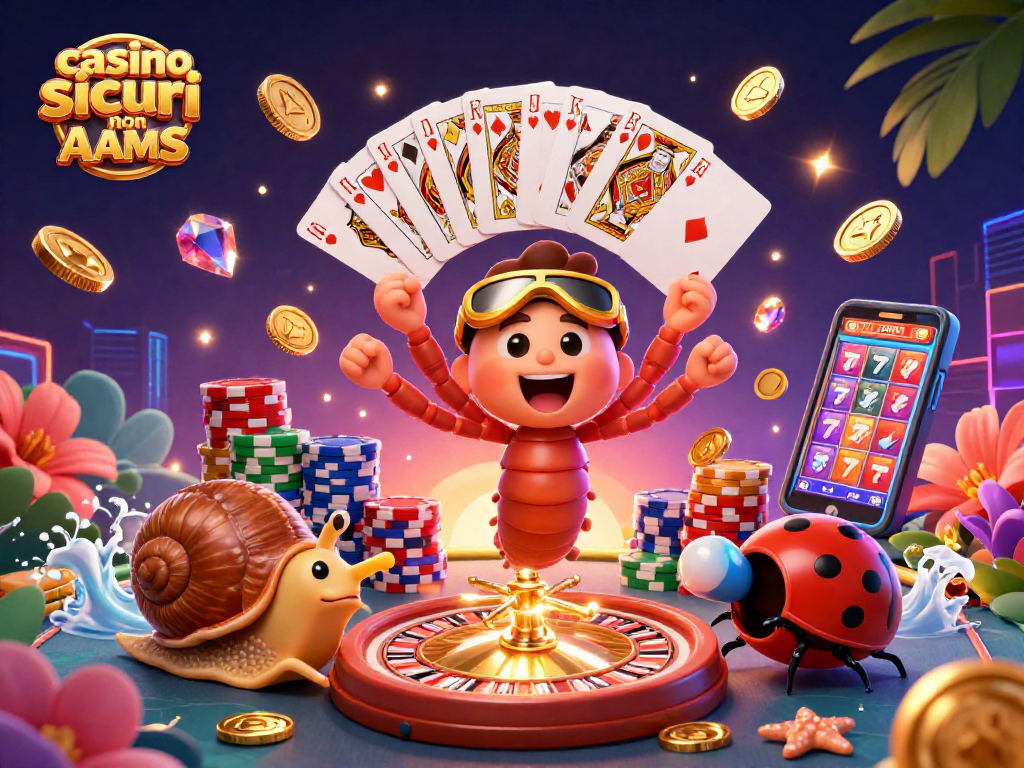 Genera emozione nei casinò sicuri non AAMS con un dealer millipede e un'illustrazione 3D vivace