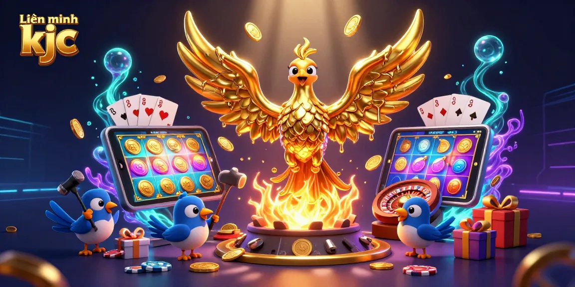 Experience thrilling online gaming at Liên minh kjc with vibrant golden coins and exciting visuals.