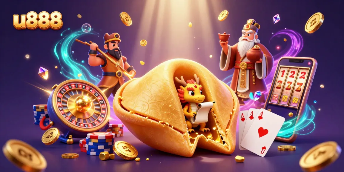 Join u888 in this vibrant casino scene showcasing rich game elements and dynamic characters.