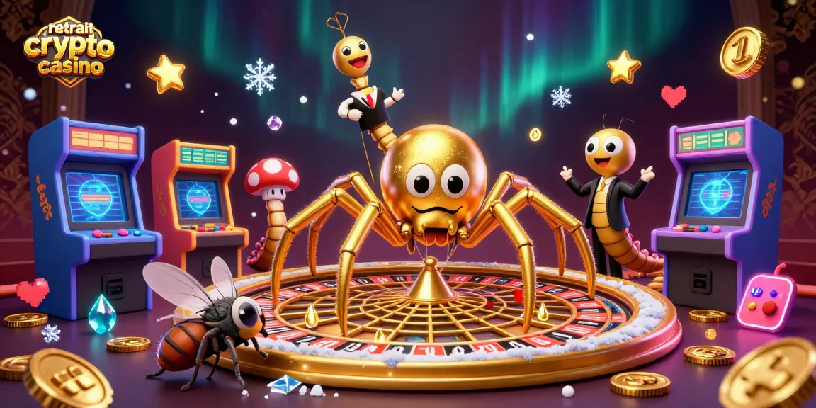 Effectuer un retrait crypto casino rapide avec des éléments de jeu et une toile de roulette.