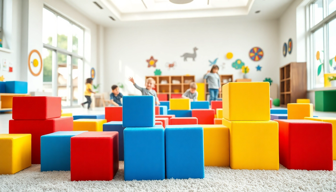 Get the details on colorful giant soft foam building blocks encouraging energetic play!