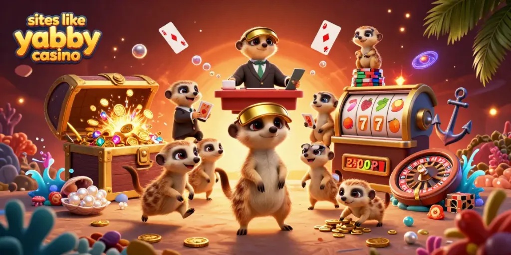 Experience thrilling gameplay at sites like yabby casino with lively meerkat dealers and vibrant casino elements.