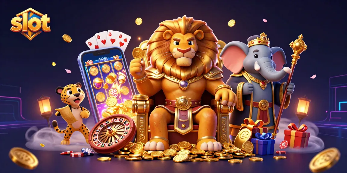 Spin the lucky slot reels with vibrant visuals, gold coins, and engaging casino elements.