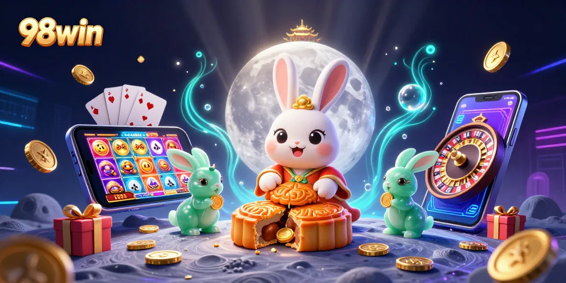 Spin and win with 98win's vibrant casino gaming scene showcasing animated jackpot action.
