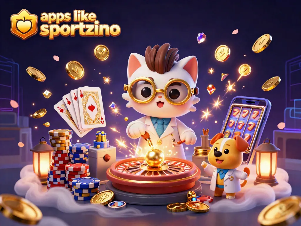 Engage with apps like sportzino for thrilling casino gameplay amidst cascading golden coins.