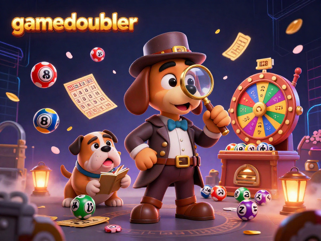Gamedoubler reveals rich 3D casino adventure with characters hunting treasure amid vibrant lottery elements.