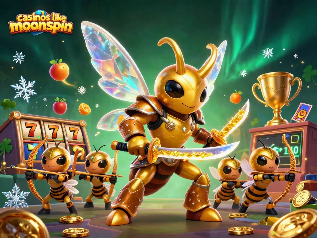 Spin and win with unbeatable casinos like moonspin in this vibrant 3D casino illustration.