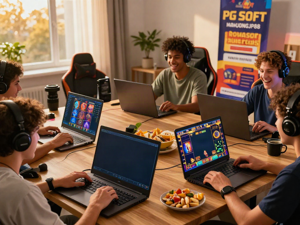 Engaged players enjoying situs slot gacor thailand games in a cozy gaming setup