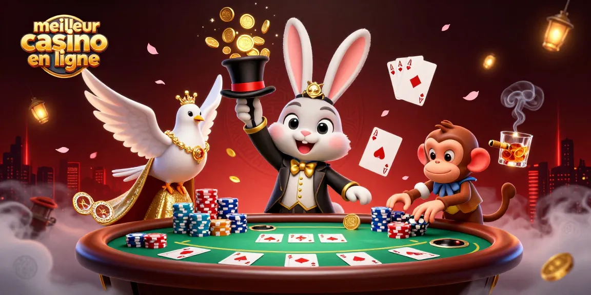 Vivez l'expérience du meilleur casino en ligne avec des personnages animés en plein action.