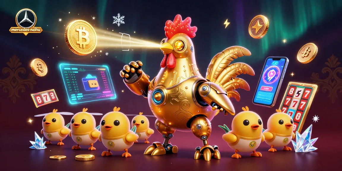 Experience thrilling slots with mercedes-nohu and futuristic gaming elements in a vibrant, dynamic scene.