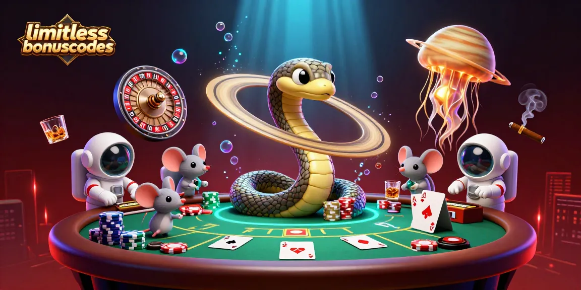 Experience thrilling gameplay with limitlesscasinobonuscodes showcasing a 3D cosmic casino scene.